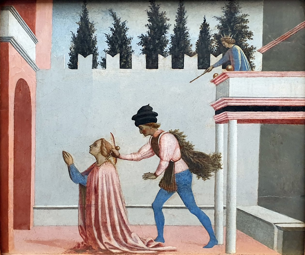 Tedesco: Das Martyrium der Heiligen Lucia Il martirio di Santa Lucia da Domenico Veneziano