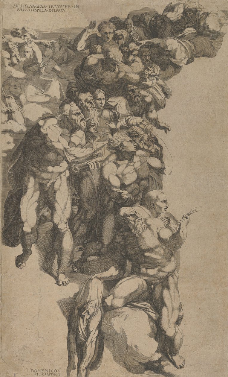 Gruppo dal Giudizio Universale, San Bartolomeo, San Pietro e altri apostoli, XVI secolo da Domenico del Barbiere