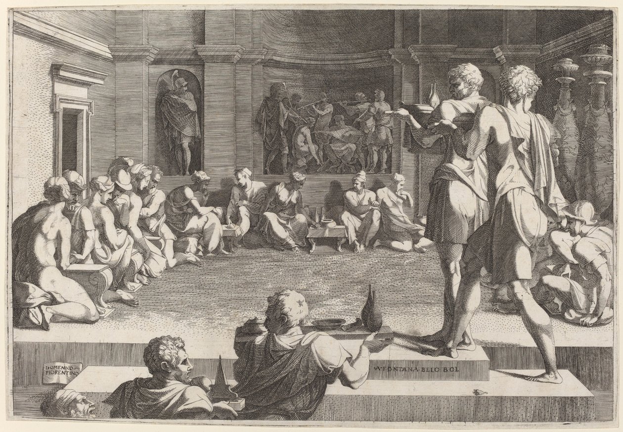 Il Banchetto di Alessandro Magno da Domenico del Barbiere after Francesco Primaticcio
