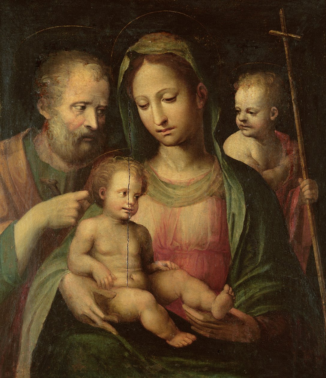 La Sacra Famiglia con San Giovanni da Domenico di Pace Beccafumi  