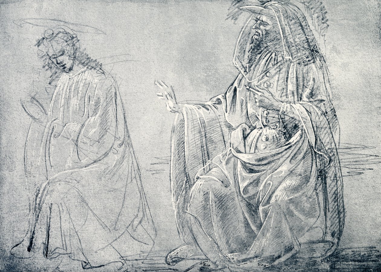 Studio di figura da Domenico school of Ghirlandaio