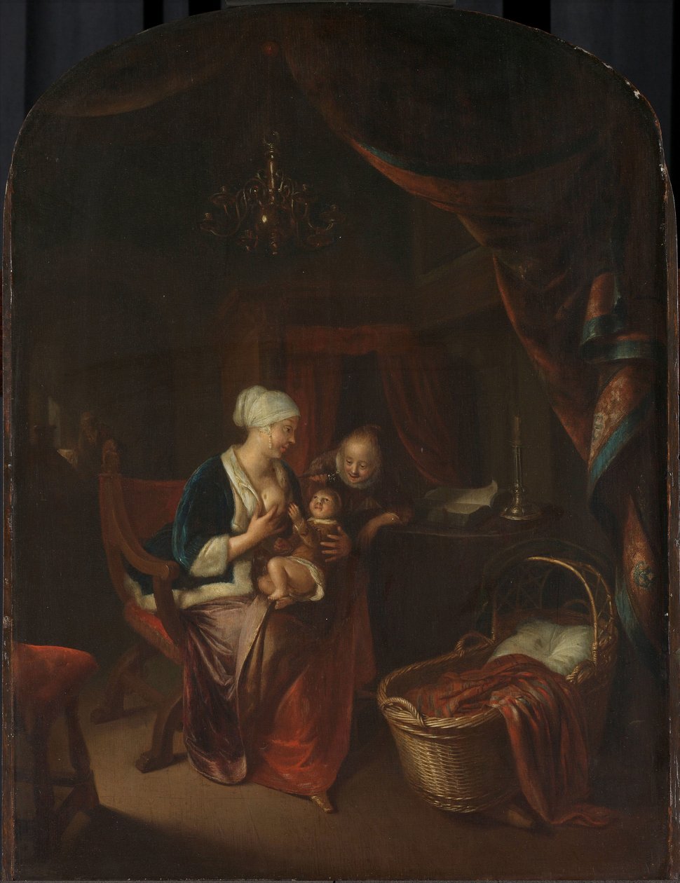 Una madre che allatta il suo bambino da Domenicus van Tol
