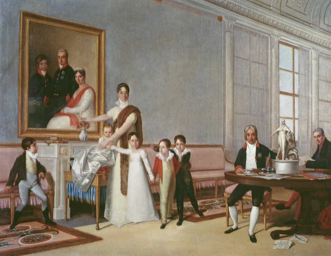 La famiglia del primo Visconte di Santarem, 1816 da Domingos Antonio de Sequeira