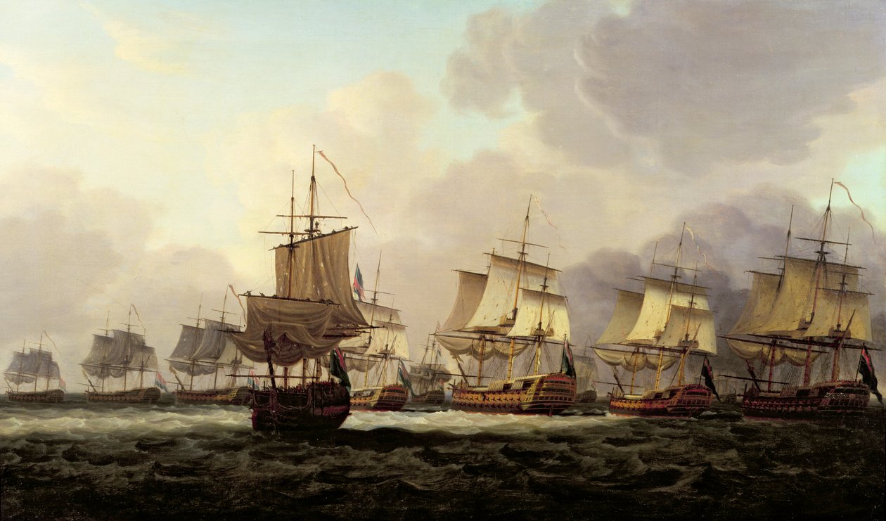 Azione del viceammiraglio Parker con la flotta olandese sul Doggerbank, 1781 da Dominic Serres