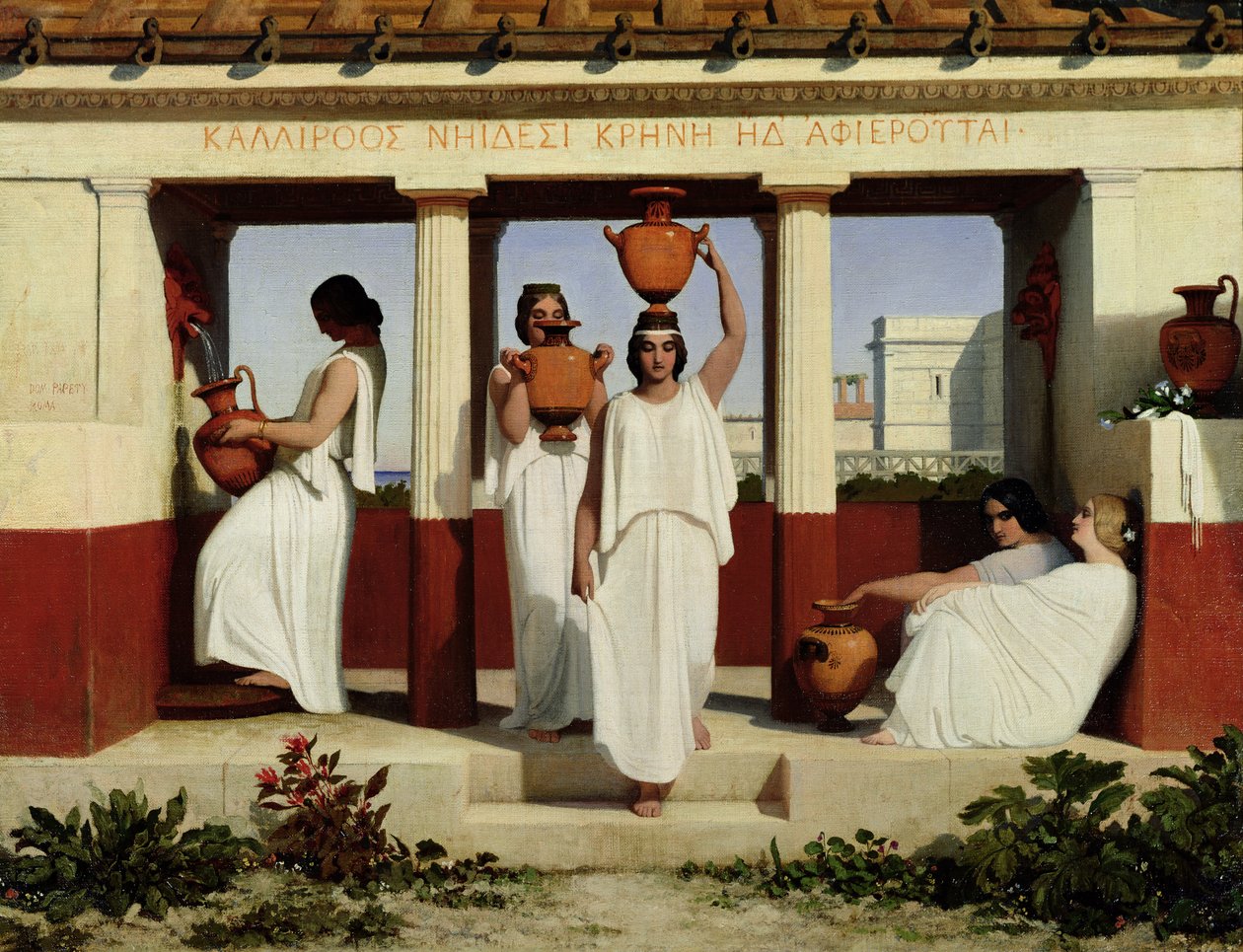 Donne greche alla fontana, 1841 da Dominique Louis Papety