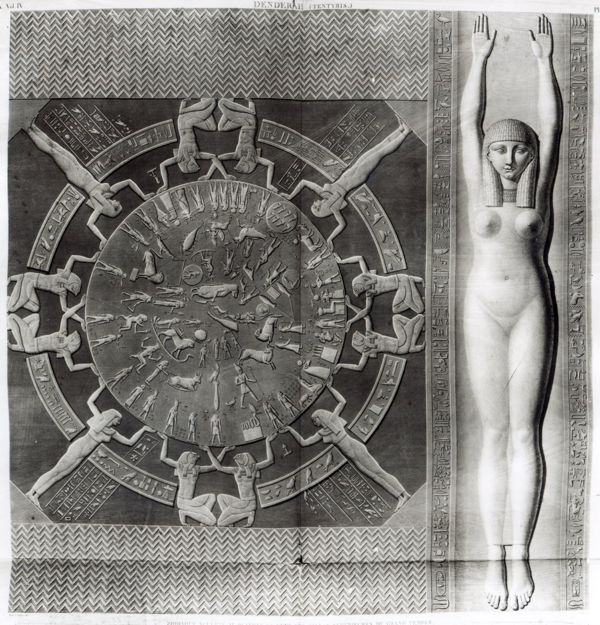 Zodiaco di Dendera, inciso nel 1802 da Dominique Vivant Denon