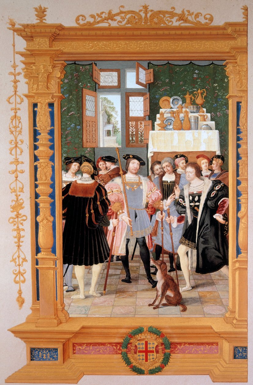 Etienne Leblanc (1490-1565) presenta ad Anne de Montmorency (1493-1567) la sua traduzione del discorso di Cicerone (1531) da Dominique Henri Guifard
