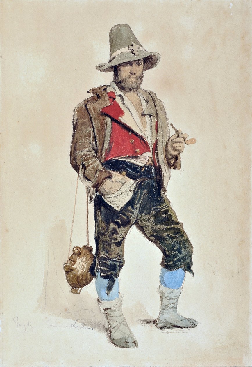 Ritratto del pittore Emile Loubon (1809-1863) da Dominique Louis Papety