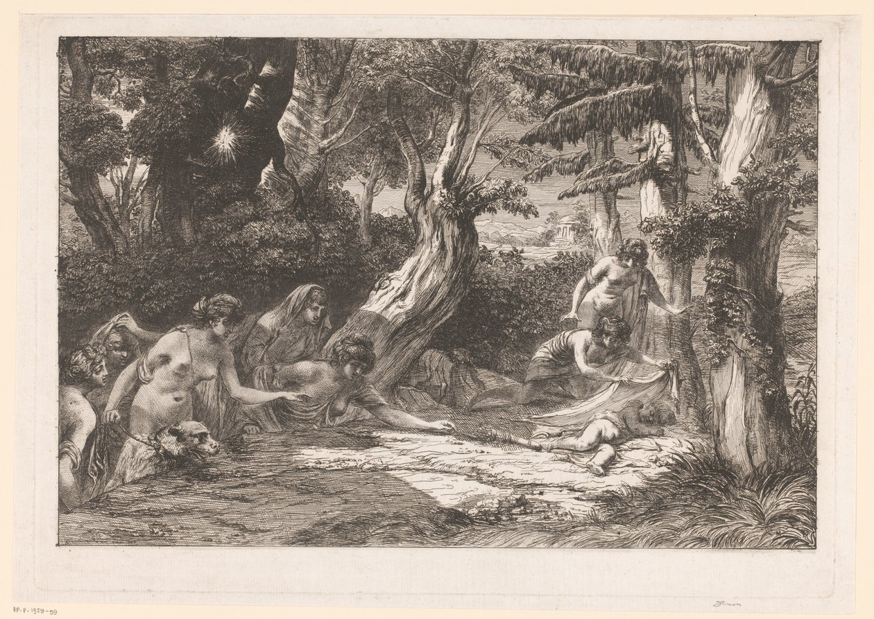 Diana e le sue ninfe trovano Cupido addormentato nel bosco da Dominique Vivant Denon (baron)