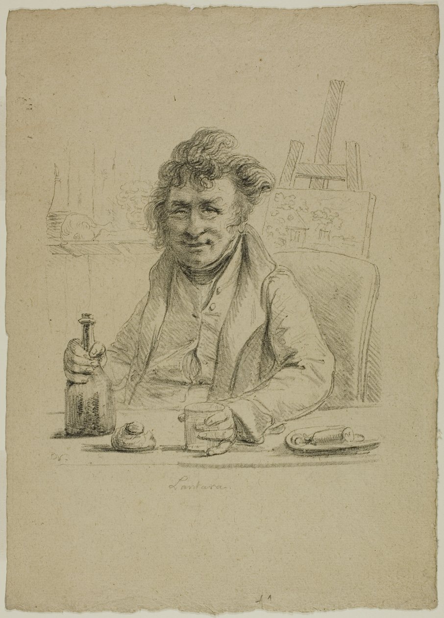 Ritratto di Lantara nel Ruolo di Joly, da Le Peintre au Cabaret da Dominique Vivant Denon