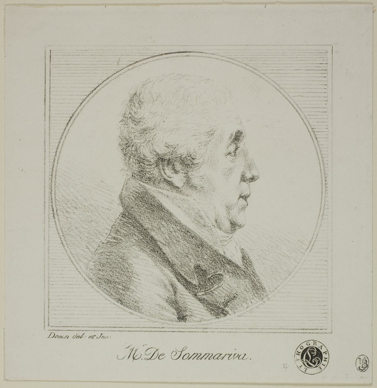 Ritratto di profilo di Monsieur de Sommariva da Dominique Vivant Denon