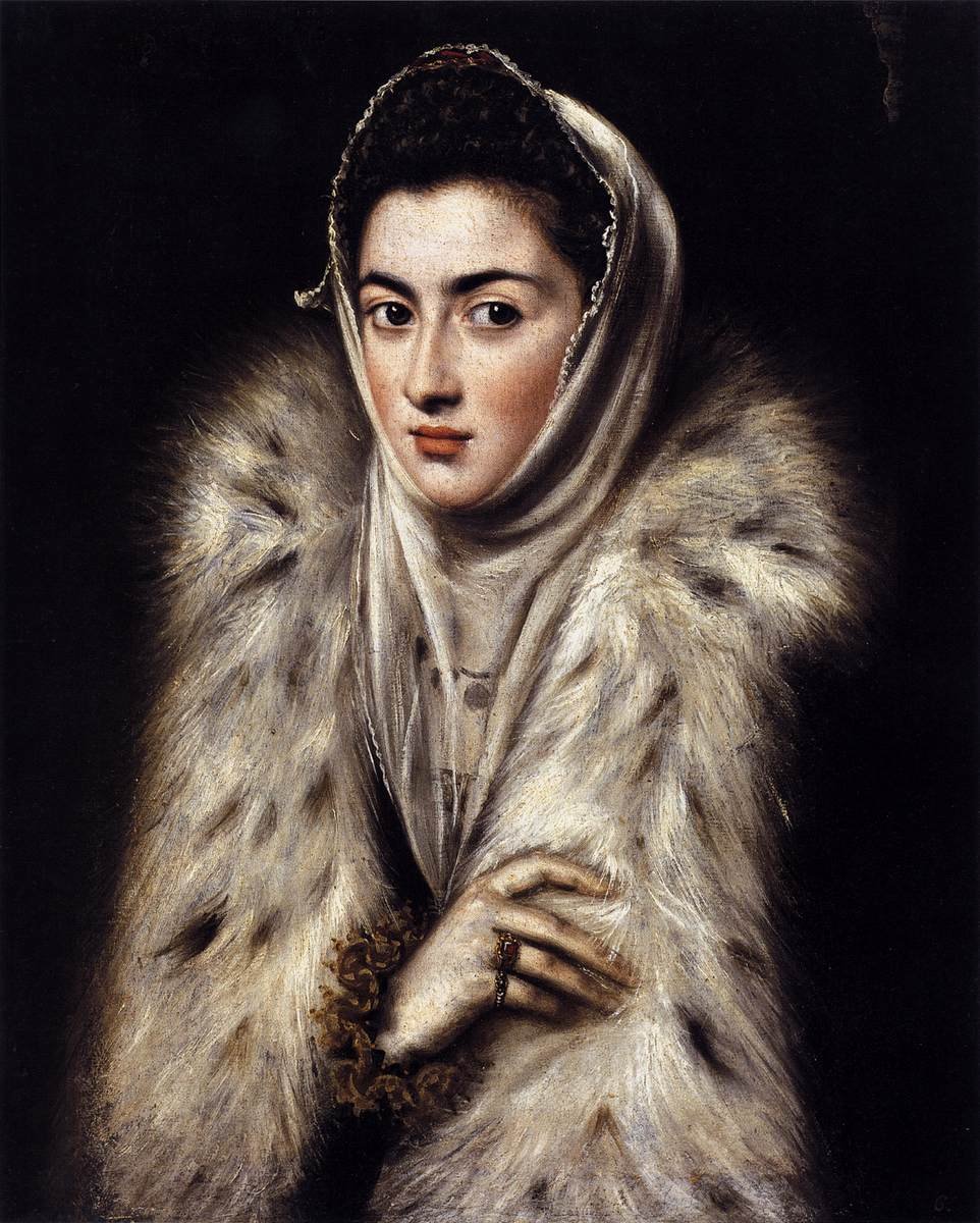 Una signora in una pelliccia da El Greco