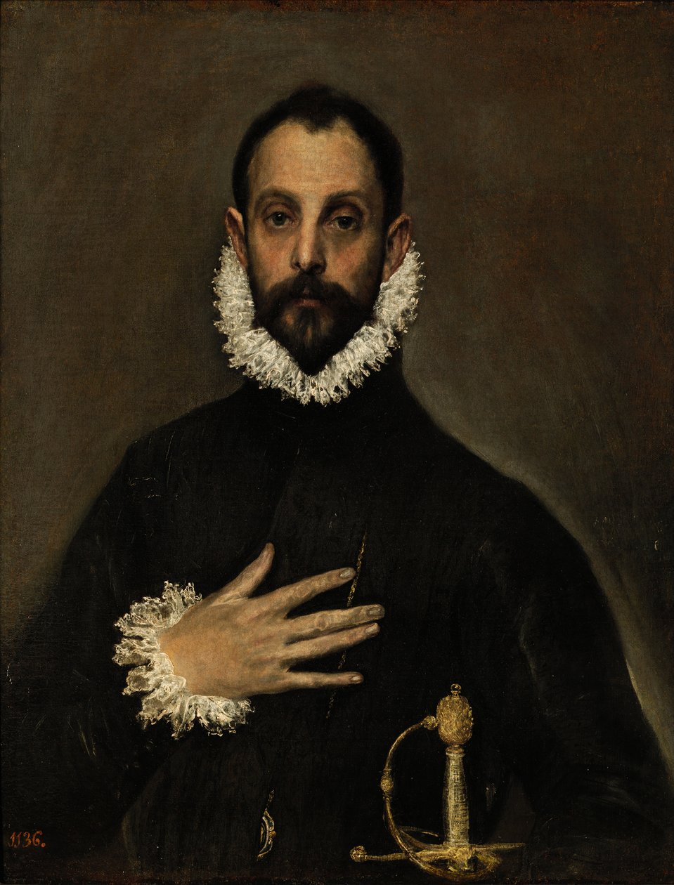 Il Cavaliere con la Mano sul Petto da El Greco