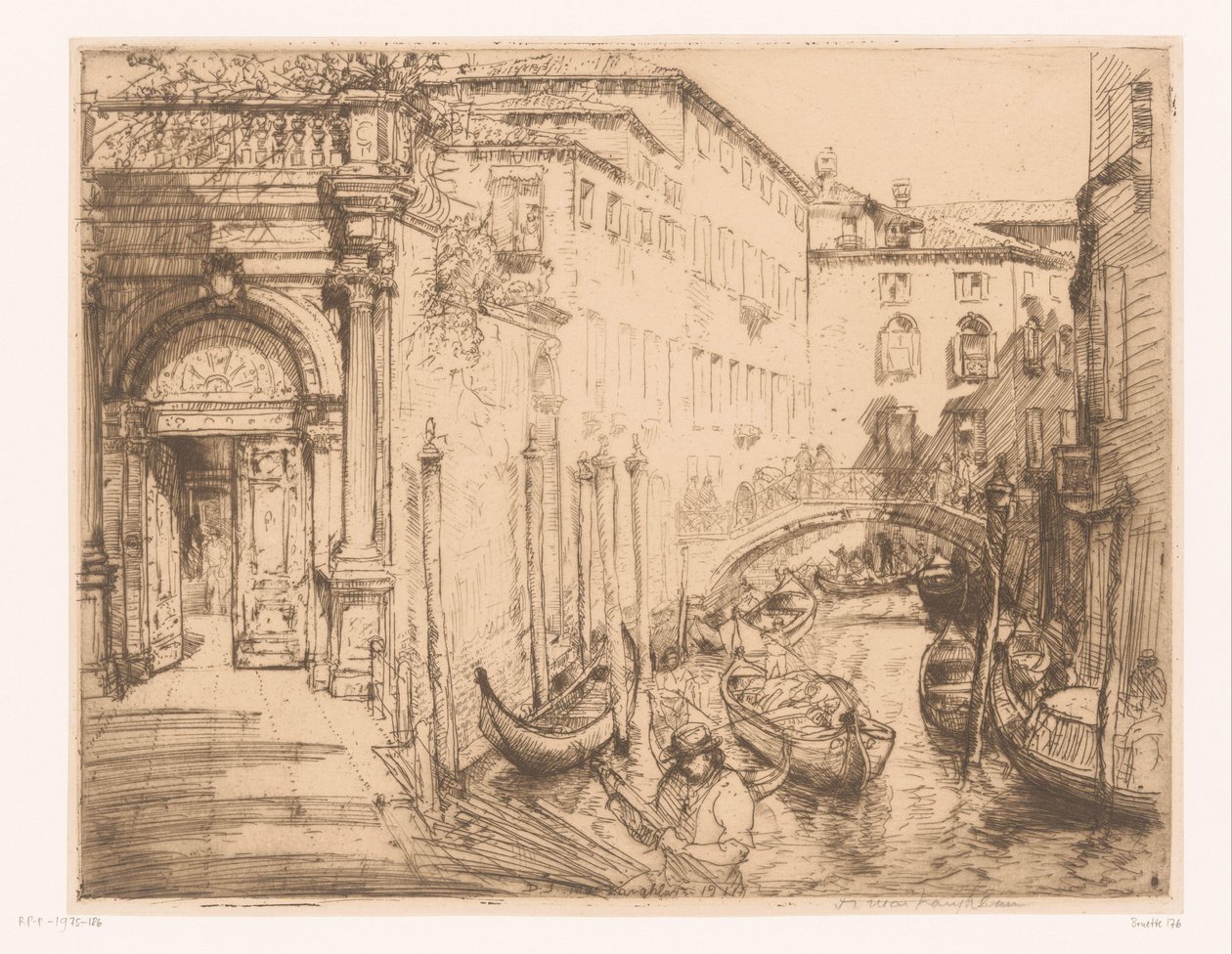Veduta di Venezia 1911 (Il palazzo bianco) da Donald Shaw MacLaughlan (signed by artist)