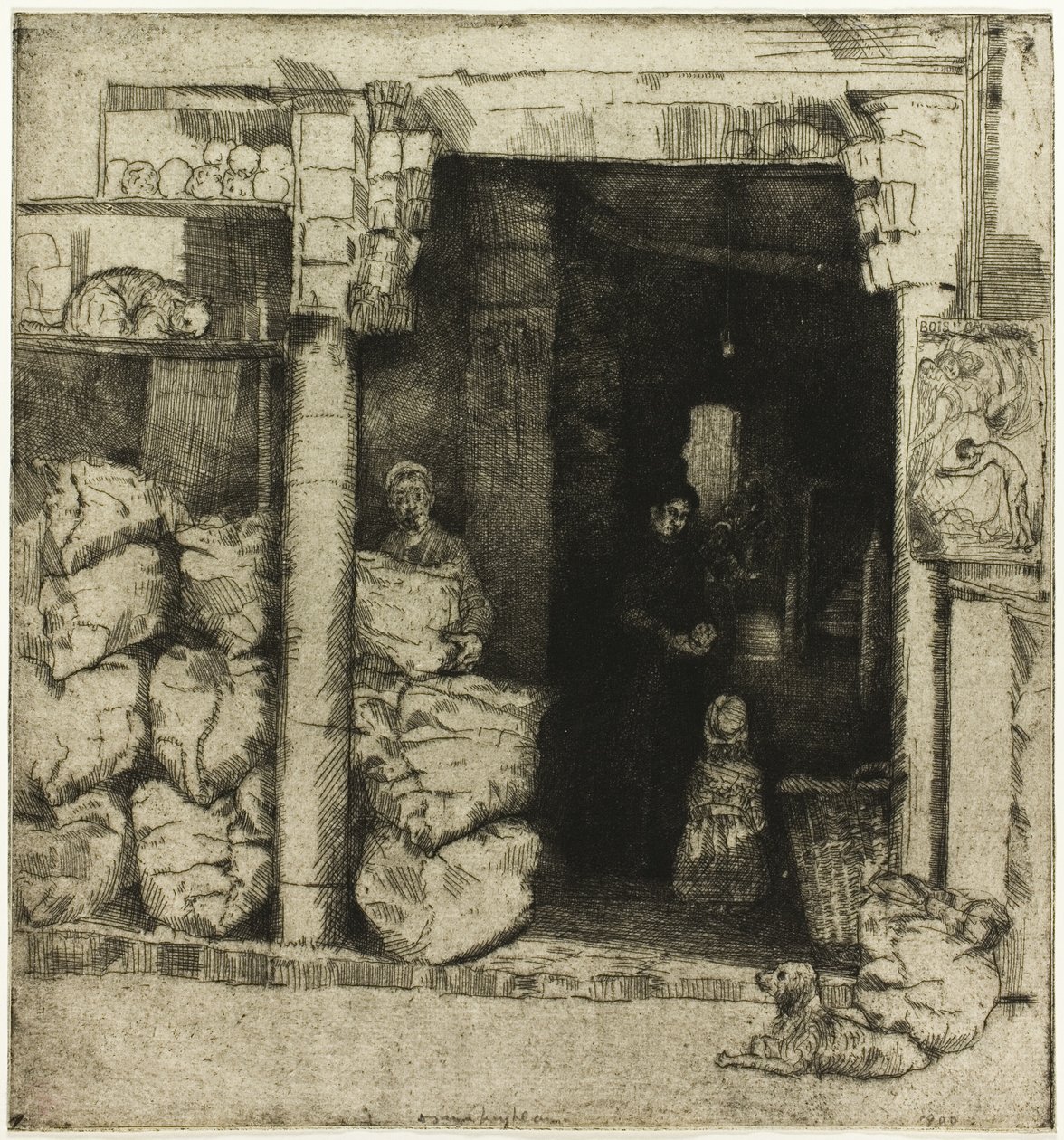 Interno di un negozio di carbone da Donald Shaw MacLaughlan