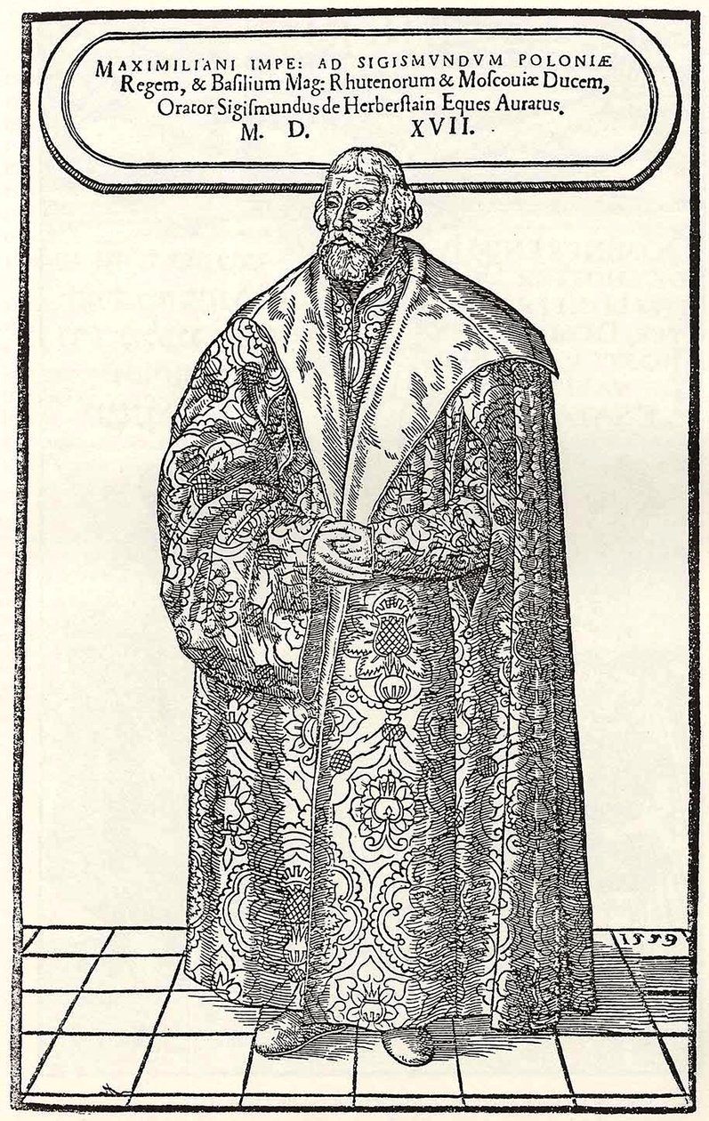 Ritratto del barone Sigmund von Herberstein, ambasciatore in Polonia e Russia, 1559 da Donat Hübschmann