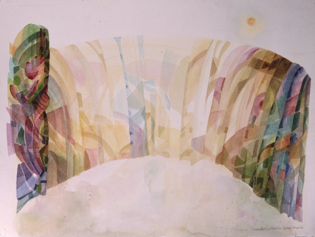 Iguazú, Brasile, Cascata, 1992 circa (acquerello su carta) da Donatella Merlo
