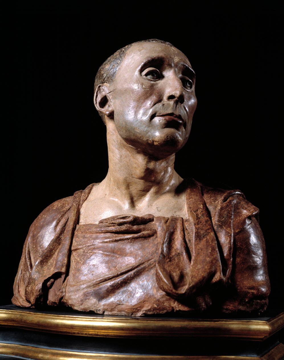 Ritratto busto del condottiero Niccolò da Uzzano (1359-1431). Scultura in terracotta di Donato di Niccolò di Betto Bardi detto Donatello (1386-1466) da Donatello