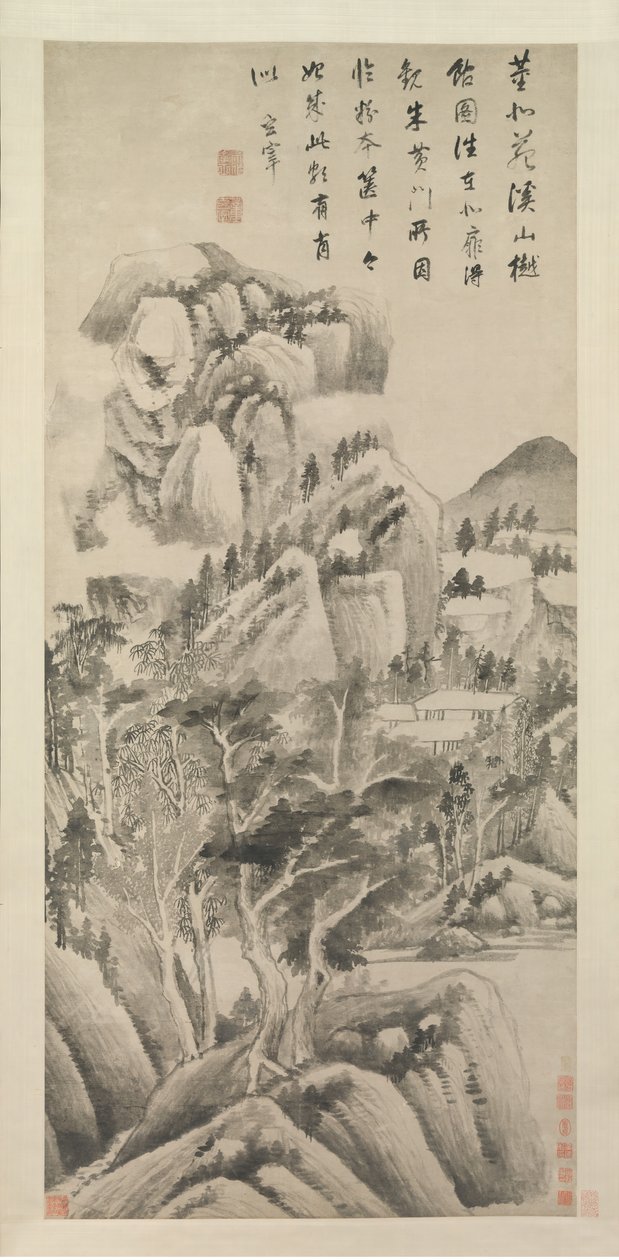 Abitazioni ombreggiate tra ruscelli e montagne da Dong Qichang