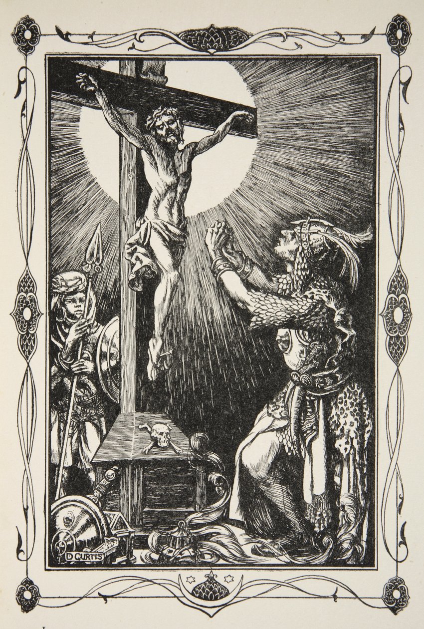 La conversione di Sir Palamides, illustrazione da 