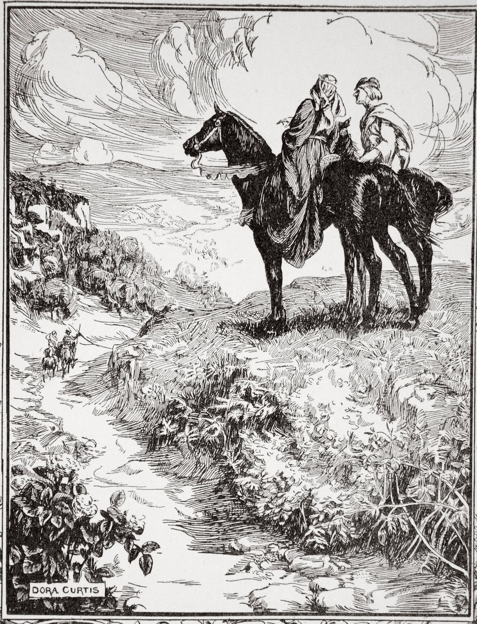 Mentre aspettavano sulla piccola collina boscosa, 1905 da Dora Curtis