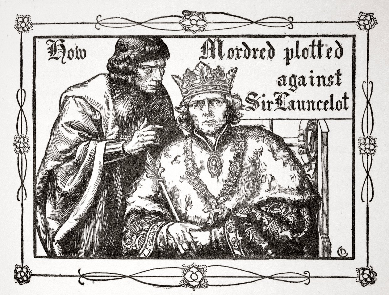 Come Mordred complottò contro Sir Launcelot, 1905 da Dora Curtis