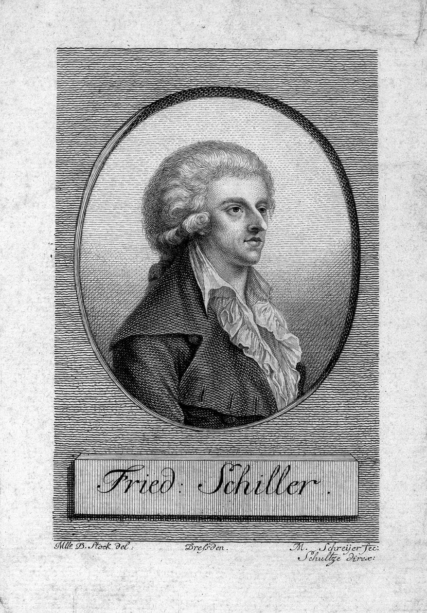 Ritratto di Friedrich von Schiller 1759-1805 da Dora Stock