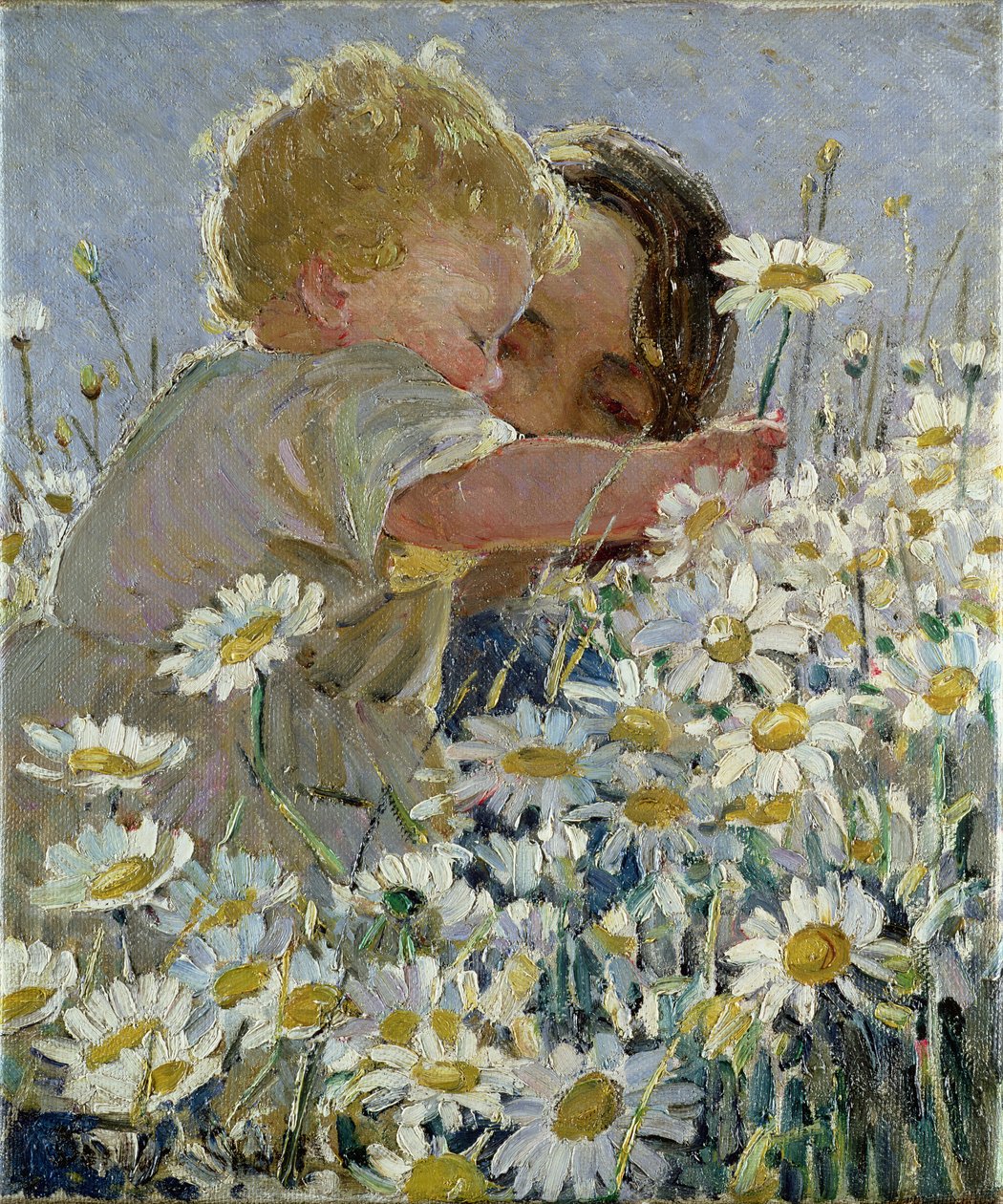 Baby Picking Daisies da Dorothea Sharp