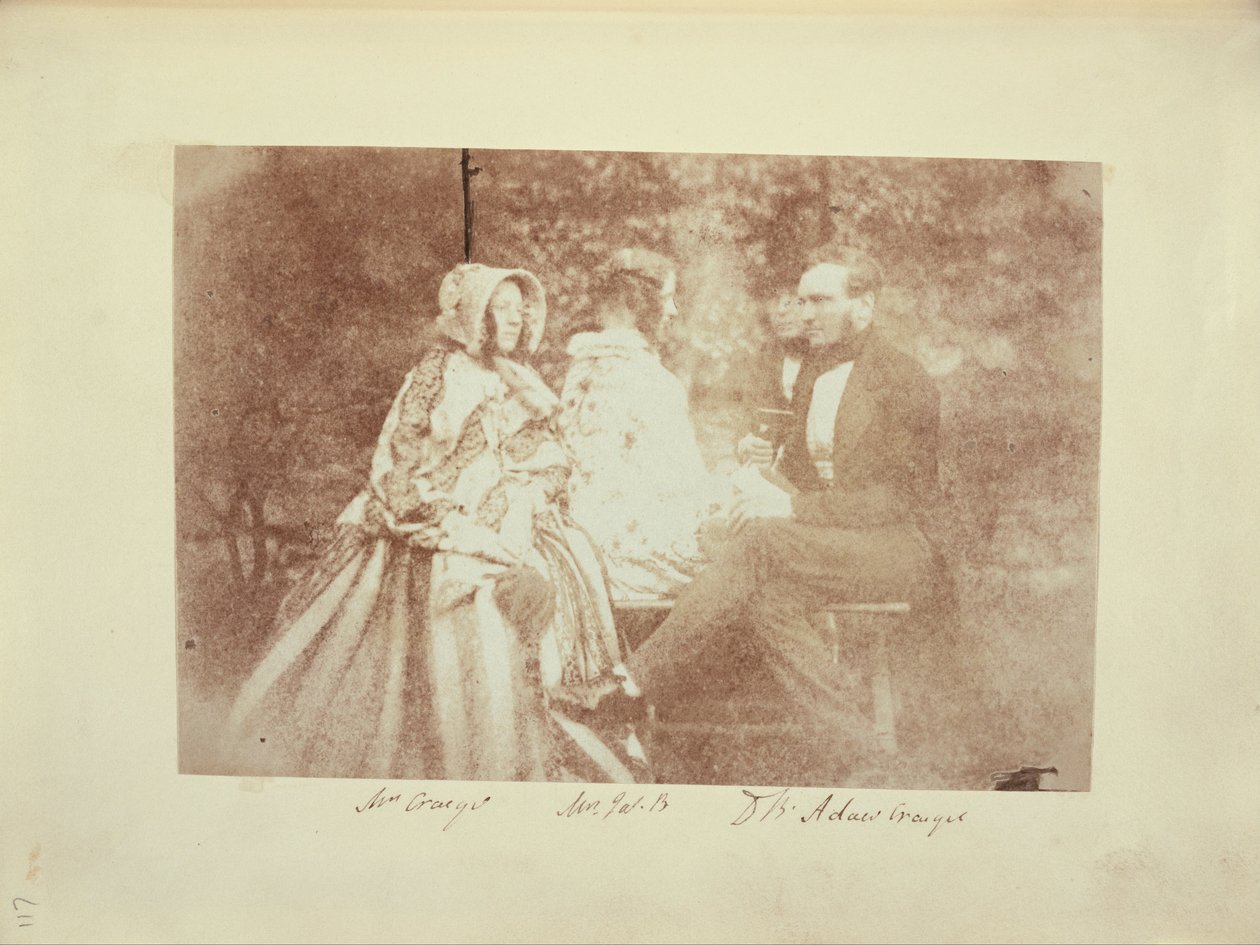 Ritratto di gruppo con il signor e la signora Adair Craigie, la signora James Brewster e Sir David Brewster da Dr. John Adamson