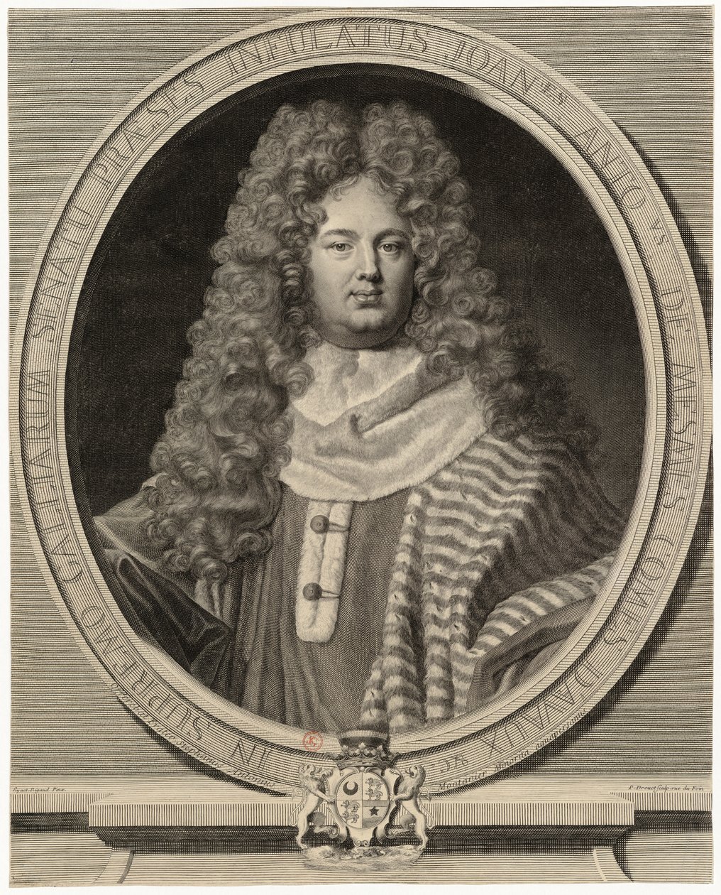 Ritratto di Jean-Antoine de Mesmes da Drevet Hyacinthe Rigaud pinxit