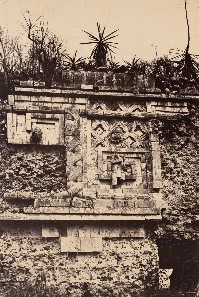 Uxmal, bassorilievo indiano, Palazzo delle Monache (Uxmal, Bas Relief de l