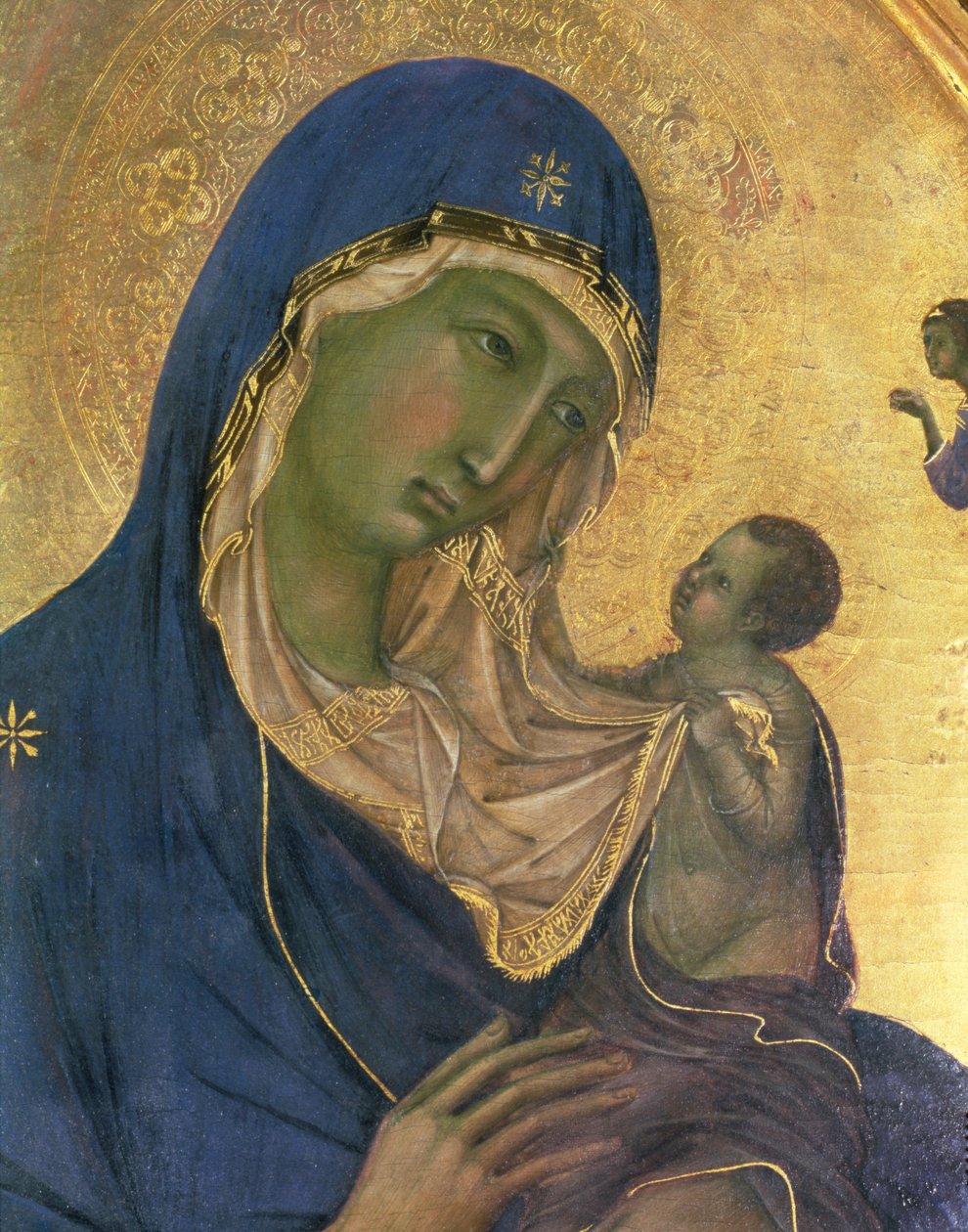 Madonna e Bambino con i SS. Domenico e Aurea (dettaglio) da Duccio di Buoninsegna