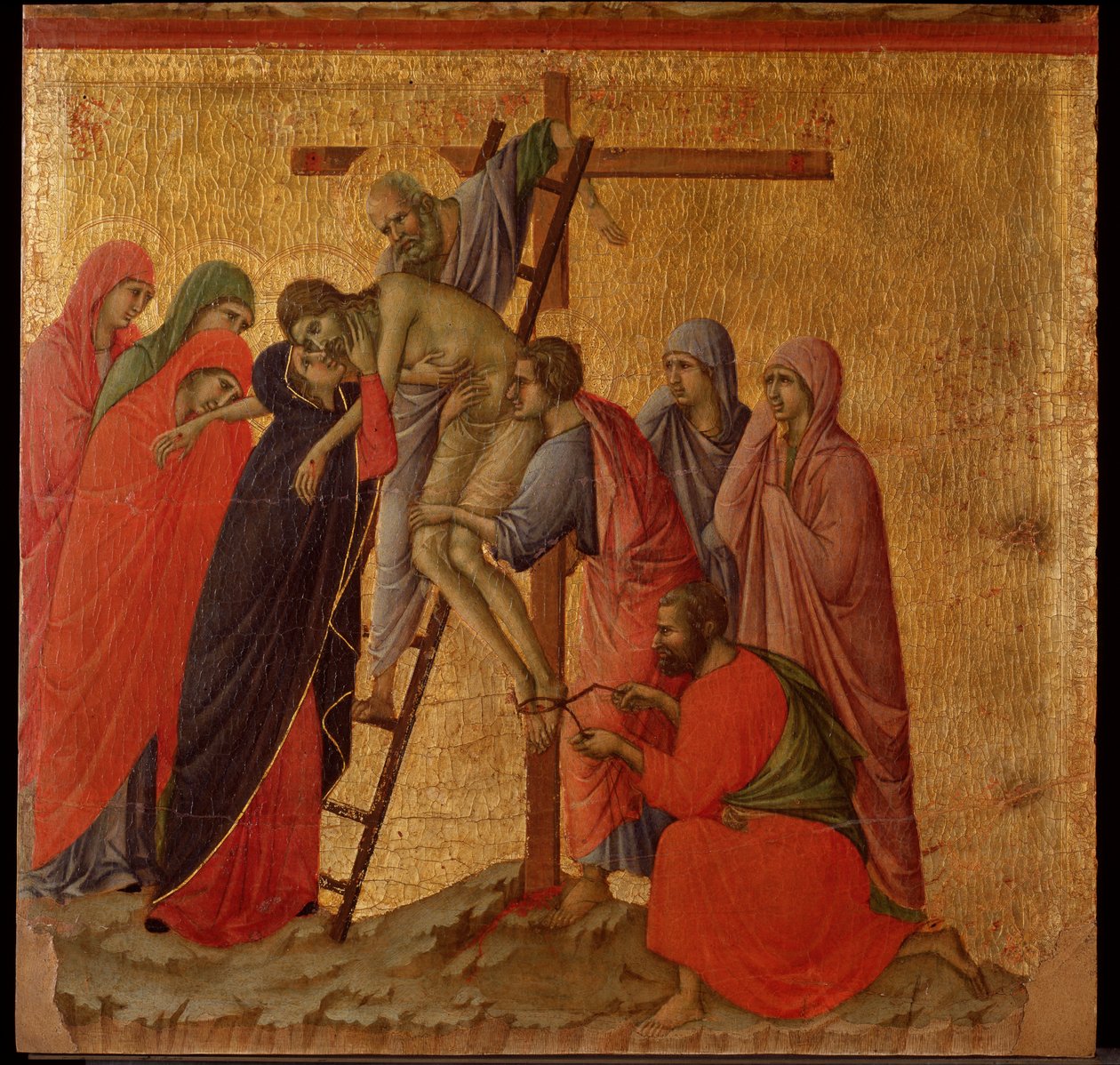 Passione: la deposizione (Maestà) da Duccio di Buoninsegna