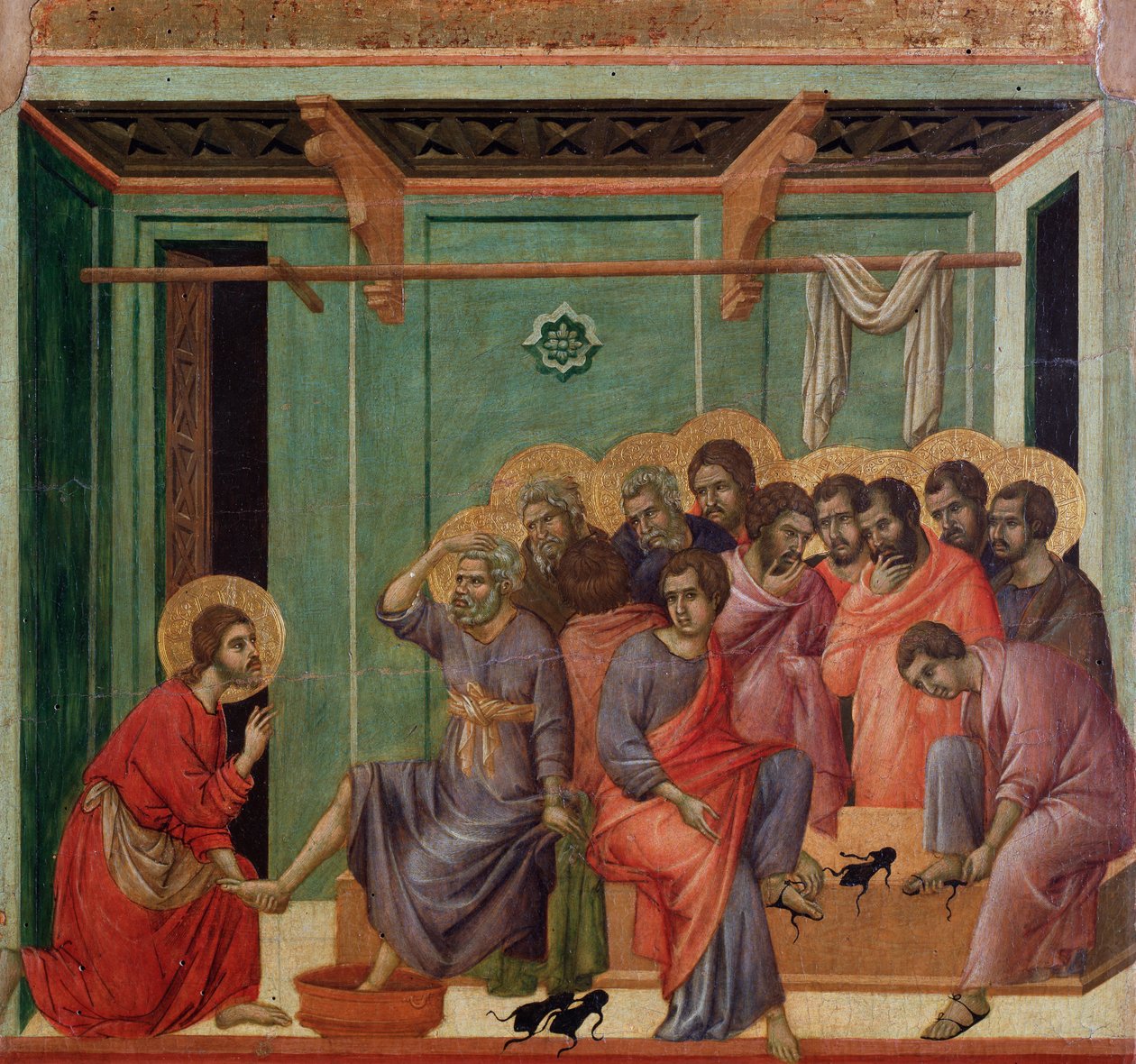 La lavanda dei piedi (dettaglio) da Duccio di Buoninsegna