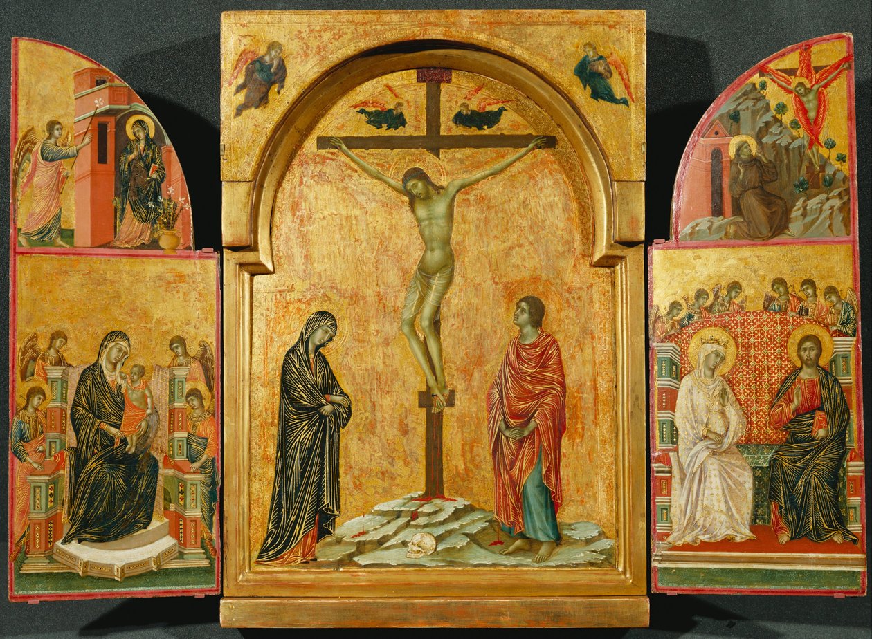 Trittico: Crocifissione e altre scene da Duccio di Buoninsegna
