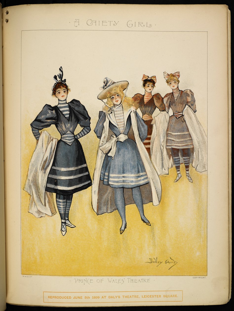 Quattro signore nei loro costumi da bagno sulla spiaggia della Riviera da Dudley Hardy
