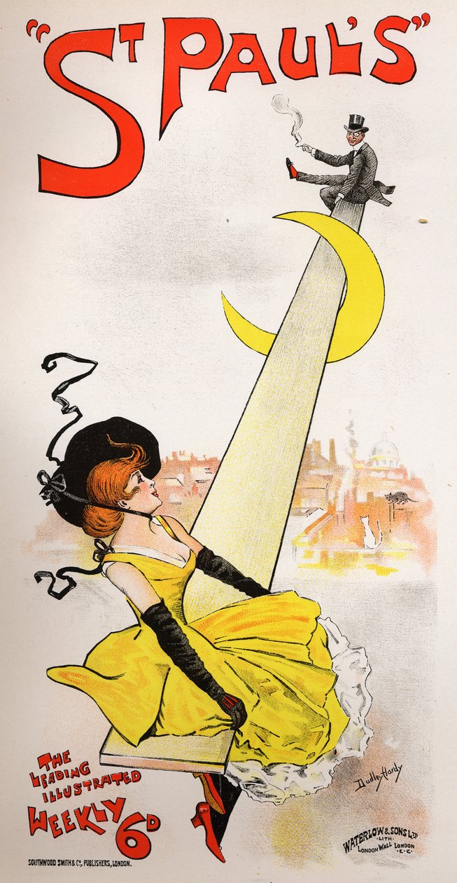 Letteratura. Stampa. Rivista illustrata di Saint Paul. Poster di Dudley Hardy, Inghilterra, c.1890 (poster) da Dudley Hardy