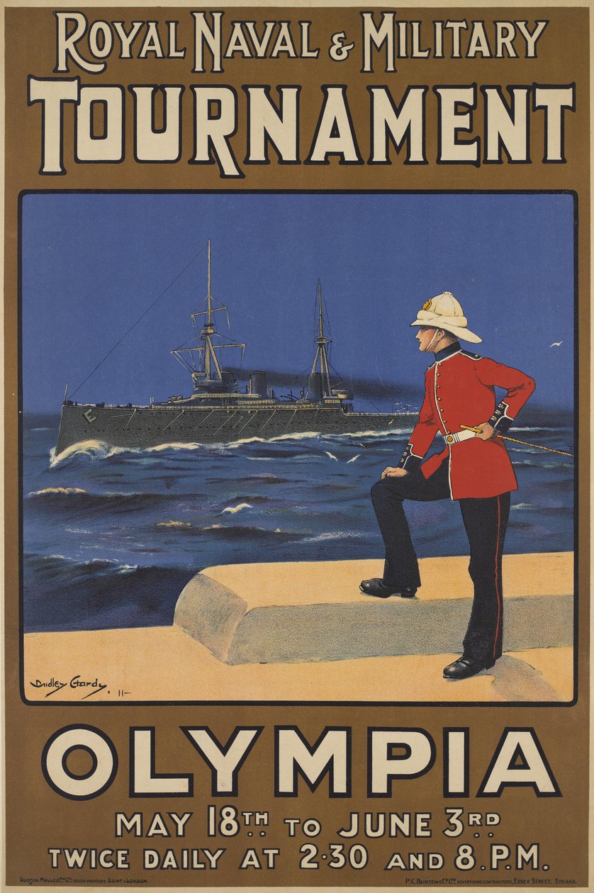 Poster per il Torneo Navale e Militare Reale, 1910 da Dudley Hardy