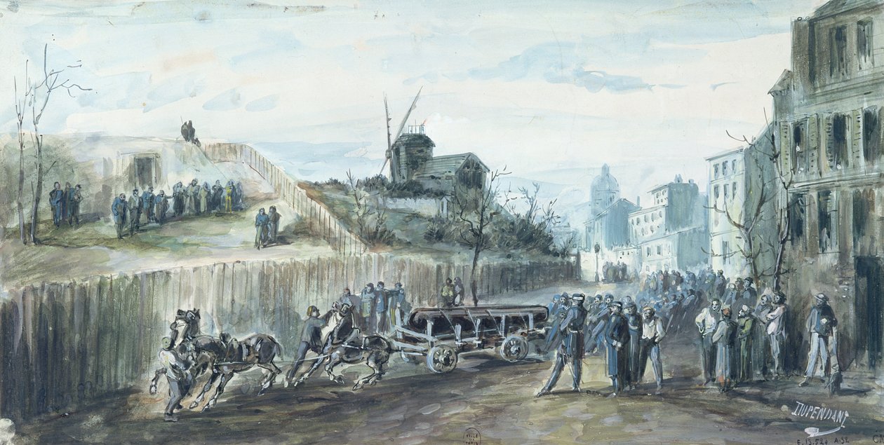 Incidente durante la Comune di Parigi del 1870 da Dupendant