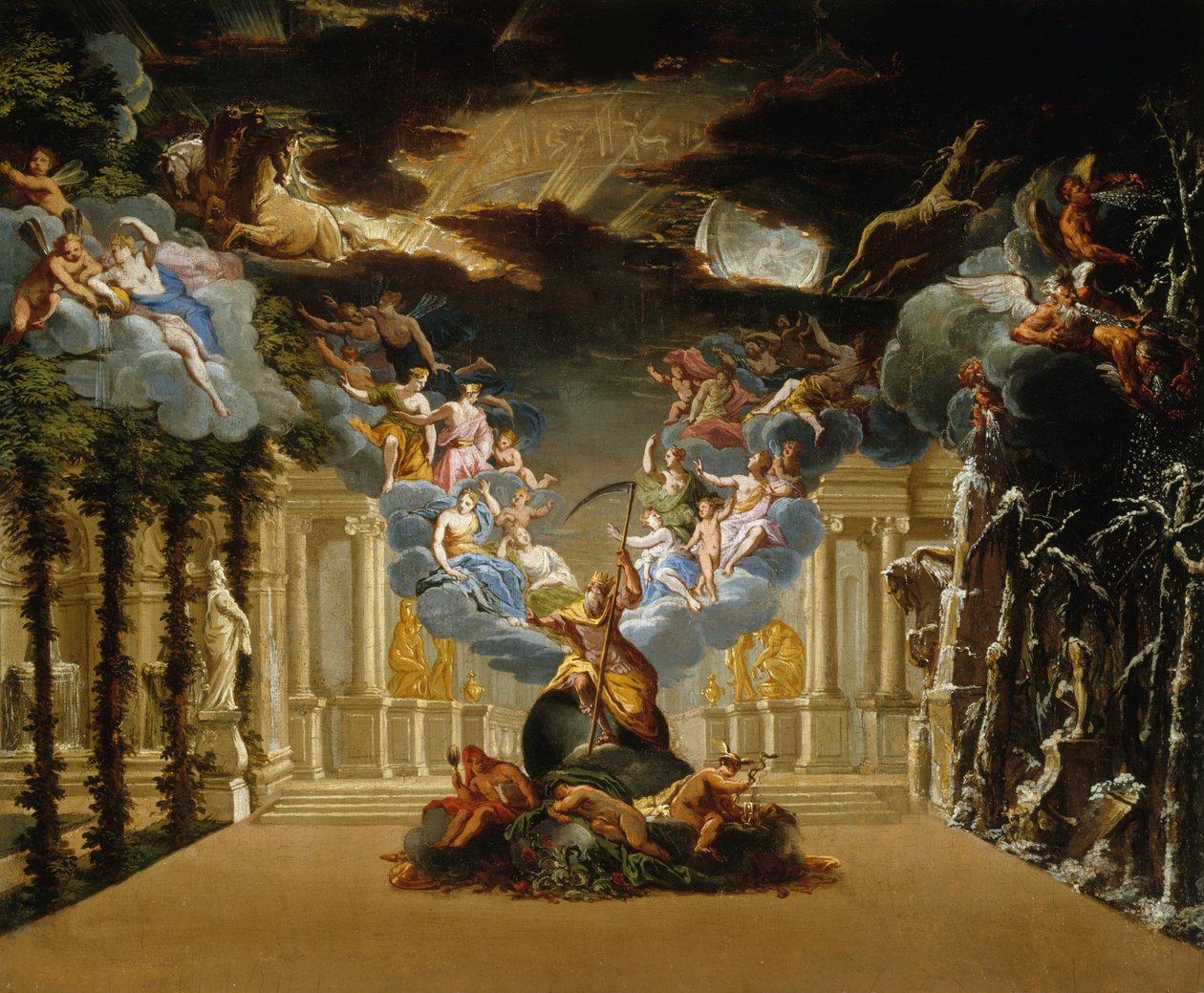 Scenografia per il Prologo della Tragédie lyrique Atys di Jean-Baptiste Lully da Duplessis