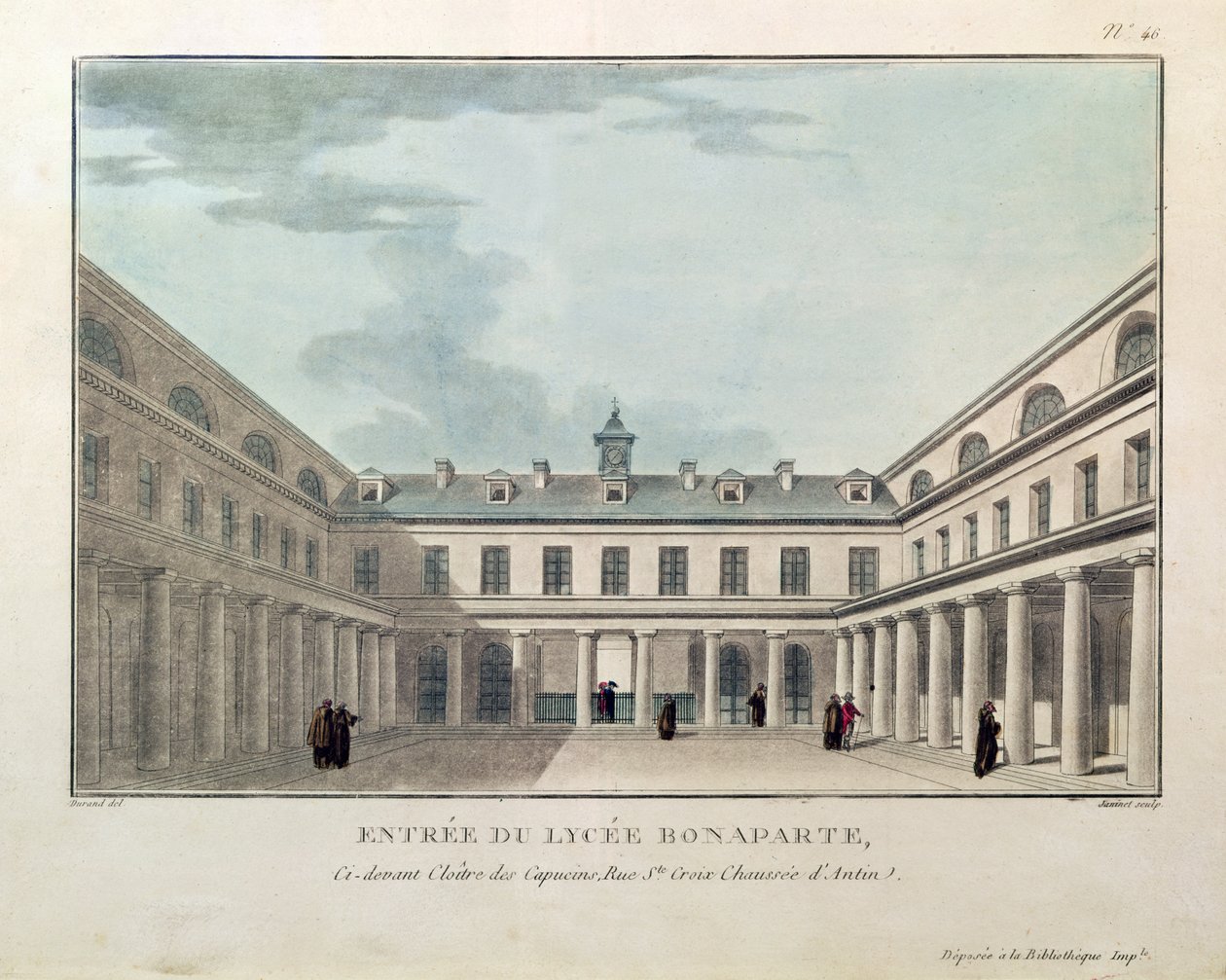 Ingresso al Lycée Condorcet, inciso da Janinet da Durand
