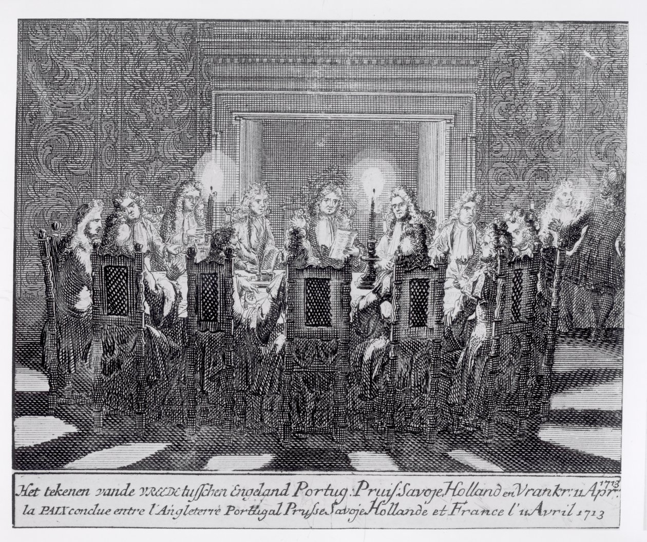 La firma del Trattato di Utrecht l