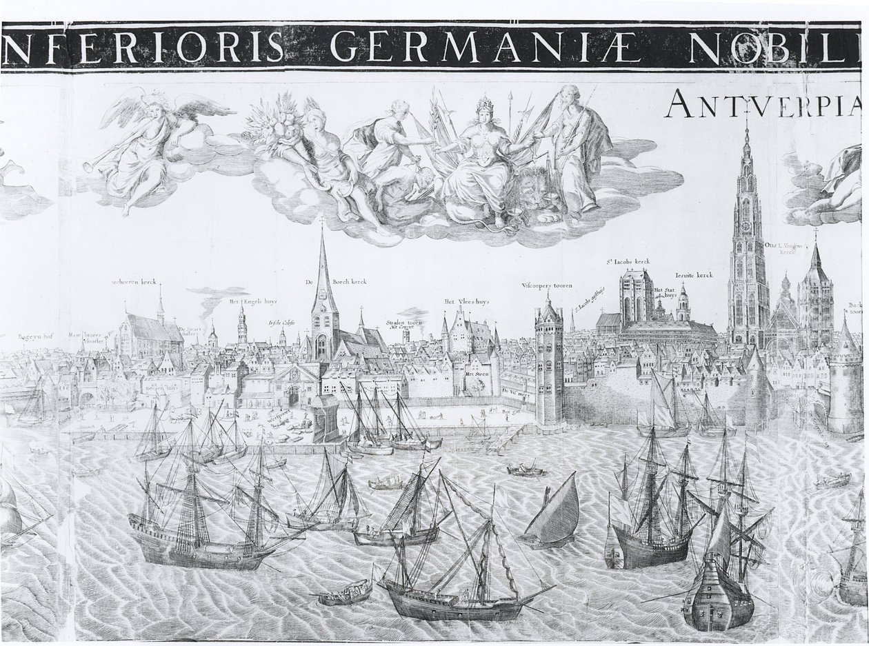 Piano della città di Anversa, 1549 da Dutch School