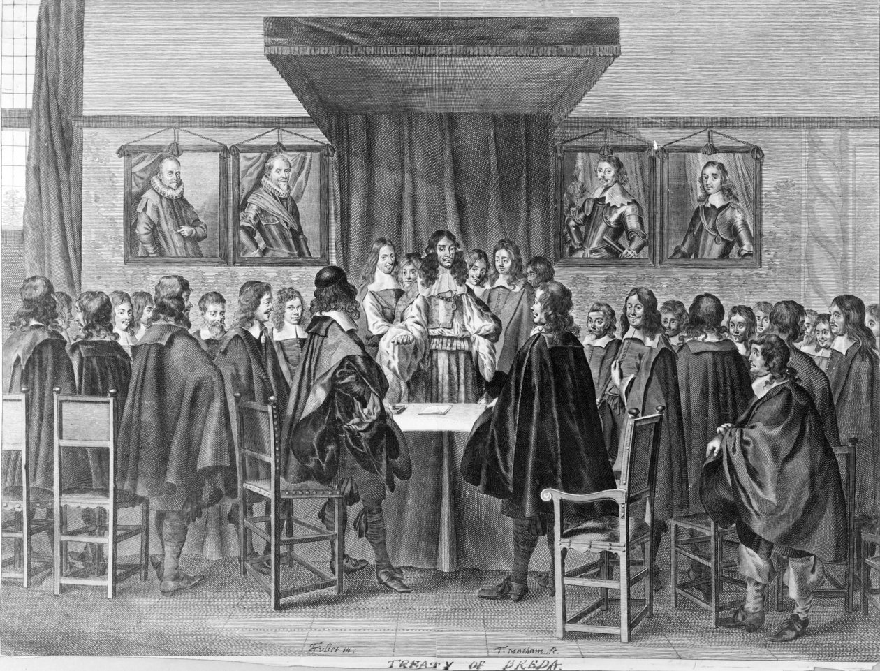 Trattato di Breda, 31 luglio 1667, inciso da Theodor Matham (c.1606-76) da Dutch School