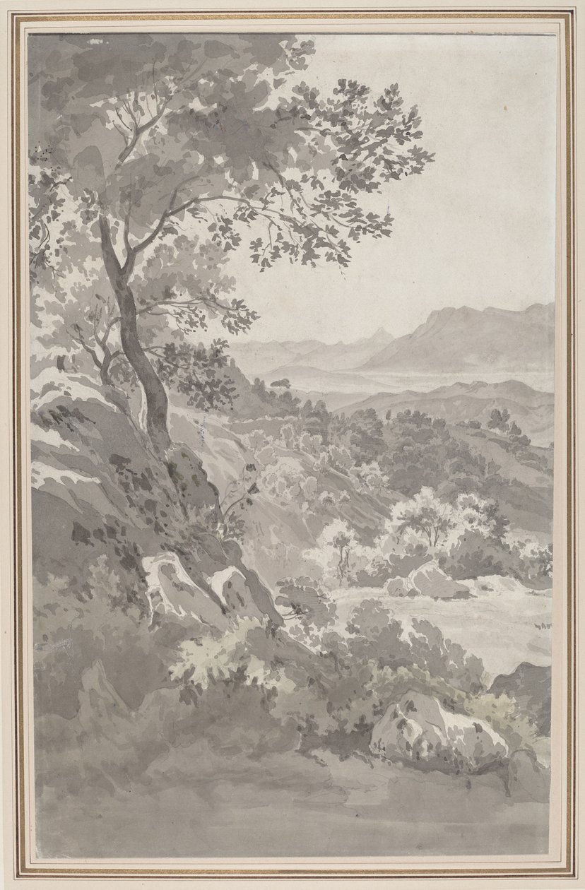 Valle nella campagna italiana da Dutch 19th Century