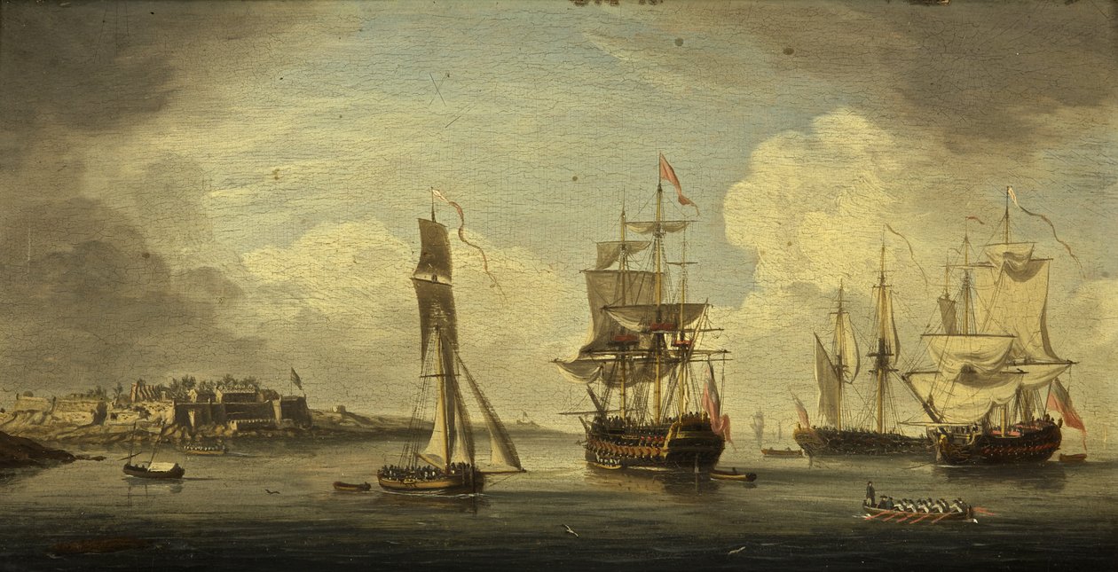 Un porto marittimo da Dutch School