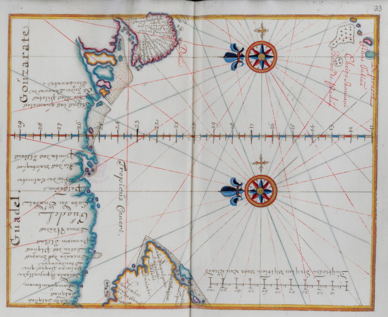 Arabia: Mappa del Mare Arabico da Dutch School