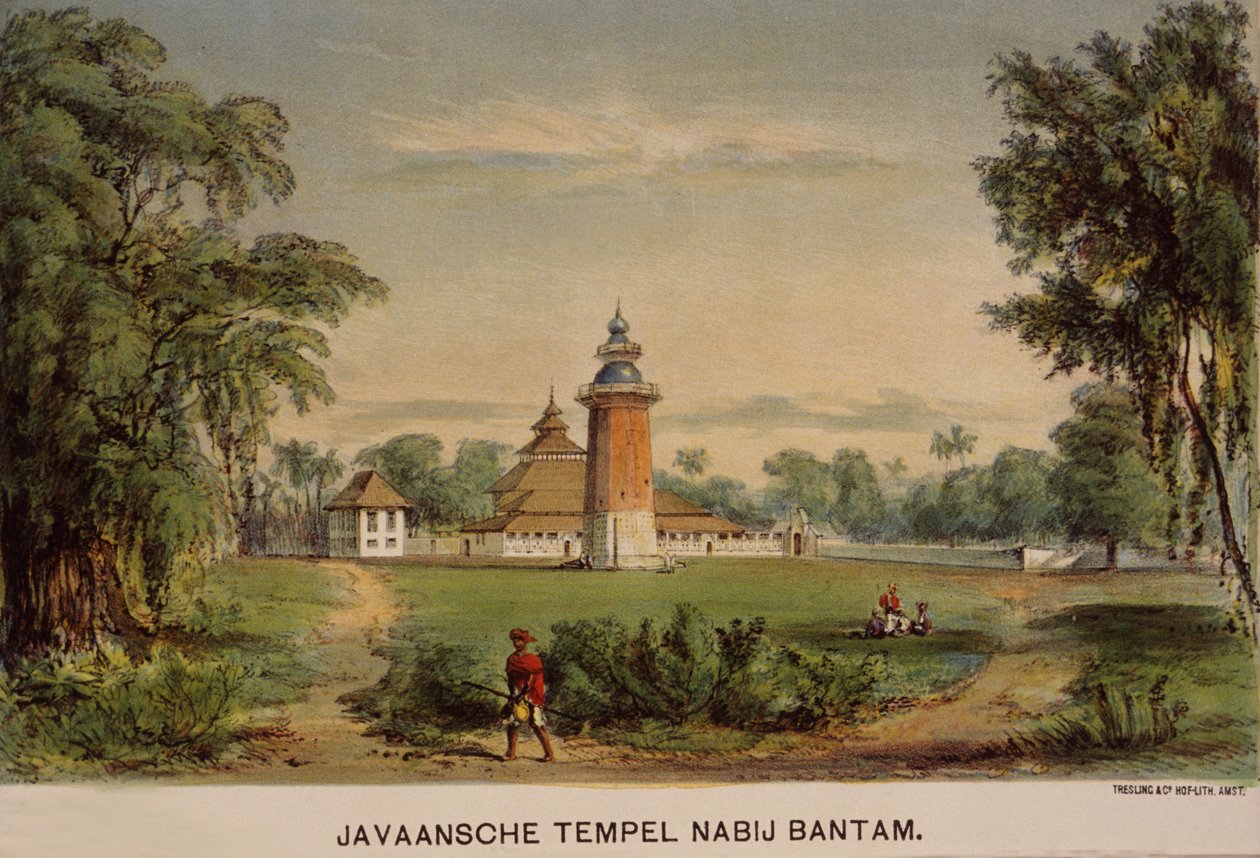 Moschea di Banten, Giava, Indonesia da Dutch School