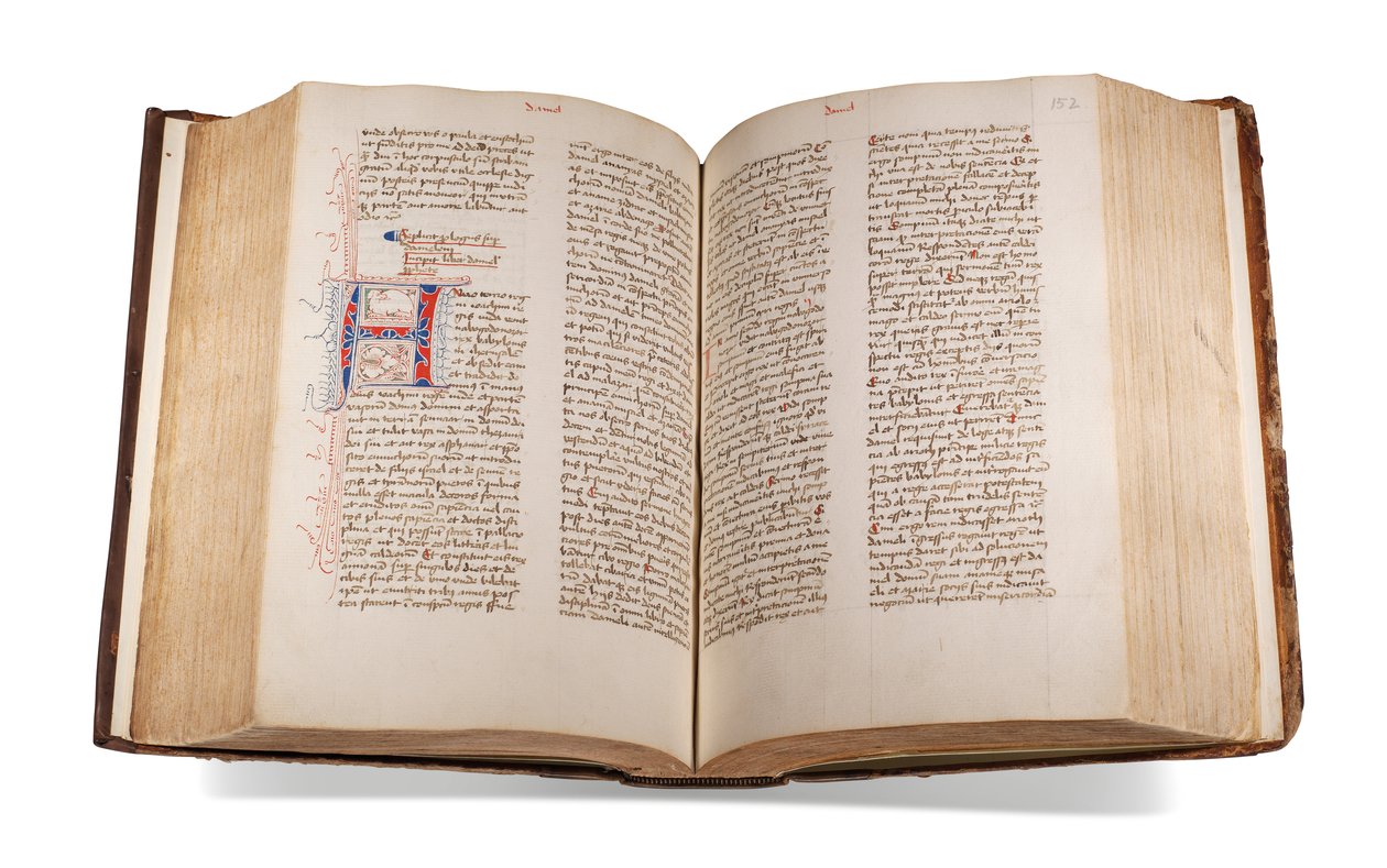 Bibbia, con prologhi, in latino, manoscritto decorato su carta, Utrecht da Dutch School