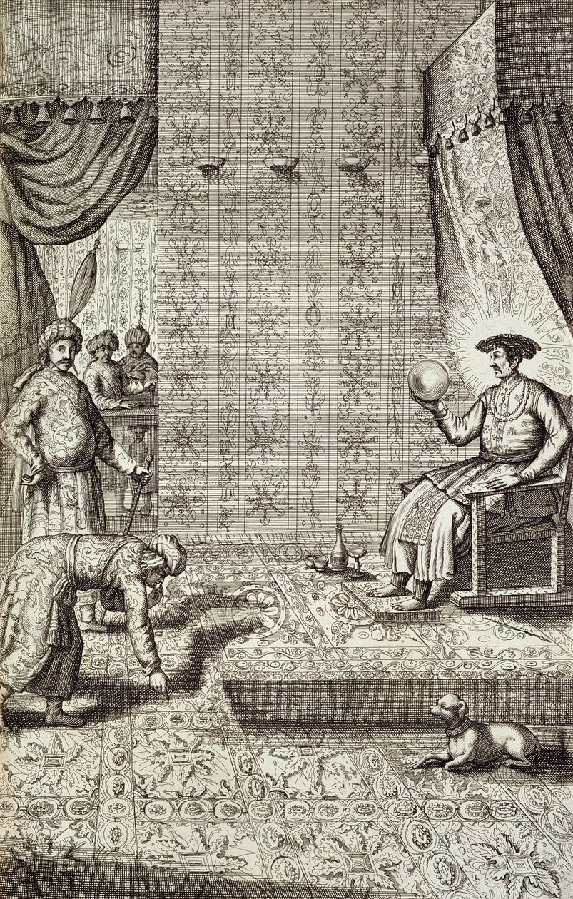 Ambasciatori cinesi a un sovrano indiano, da China Illustrata di Athanasius Kircher (1601-80) 1667 da Dutch School